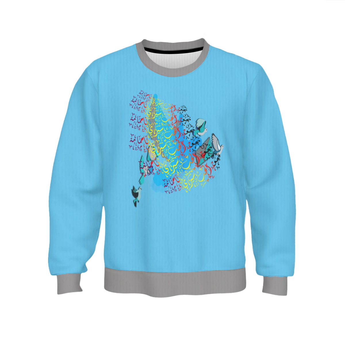 سترة برقبة دائرية مطبوعة بالكامل | 95% بوليستر + 5% سباندكس - الصورة 9