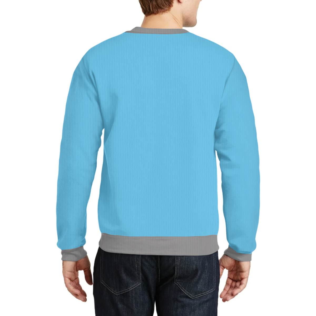 سترة برقبة دائرية مطبوعة بالكامل | 95% بوليستر + 5% سباندكس - الصورة 4