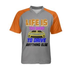 قميص رجالي مطبوع عليه شعار لمحبي السيارات من جيرسي للرجال