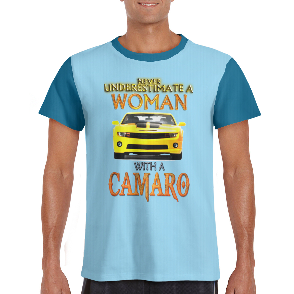 تي شيرت رجالي مطبوع لمحبي قيادة السيارات (قماش سادة) - الصورة 3