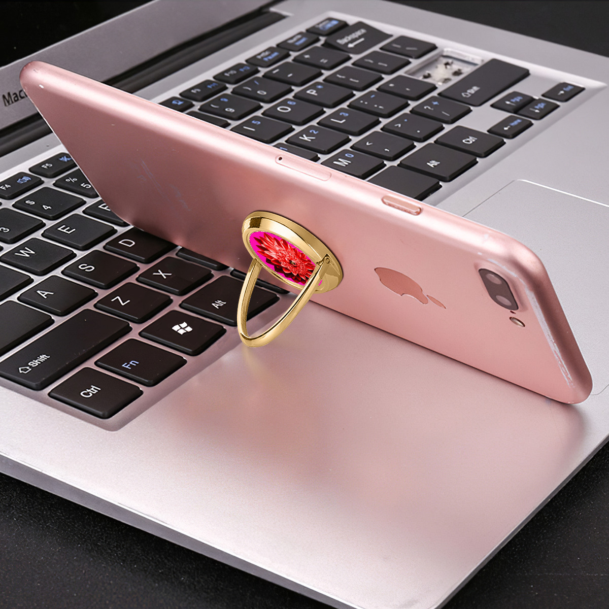 حامل دائري للهاتف الجوال زهرة ماكرو سريالية - الصورة 2