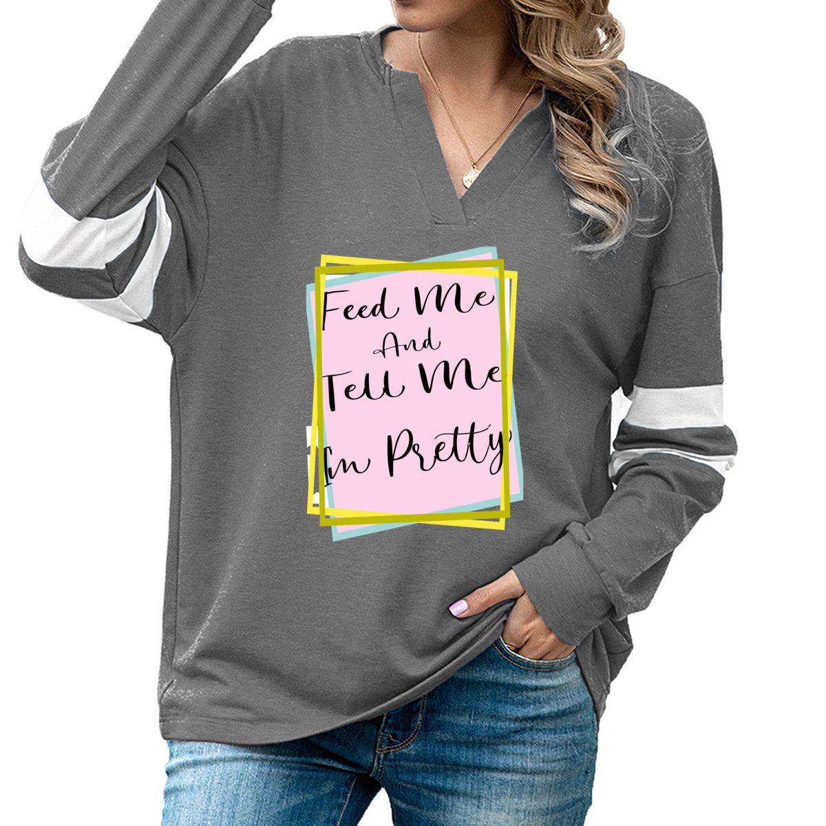 سويت شيرت نسائي فضفاض مريح ومرن فائق النعومة - الصورة 7