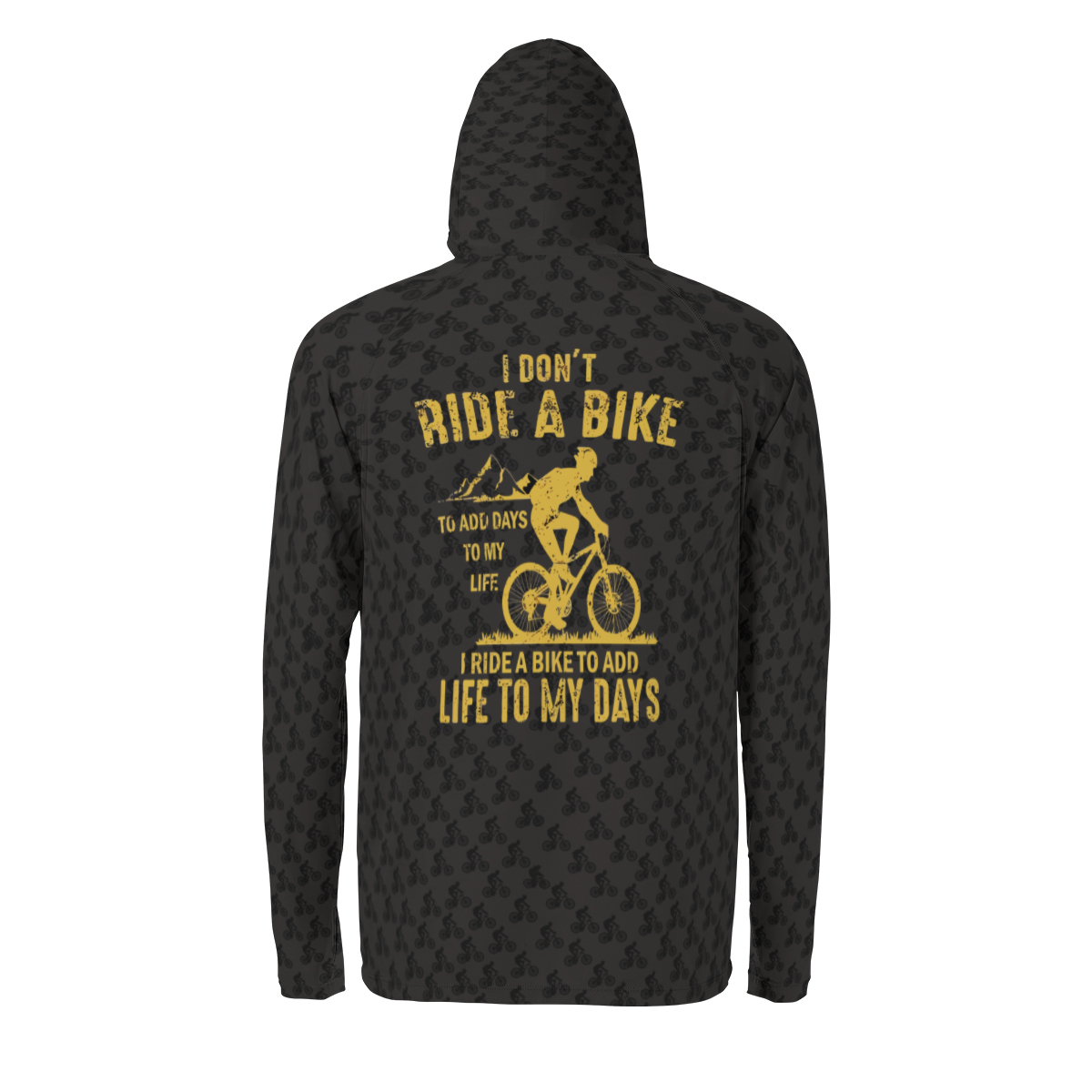 هودي رجالي مطبوع لمحبي الدراجات بأكمام طويلة وغطاء رأس - الصورة 2