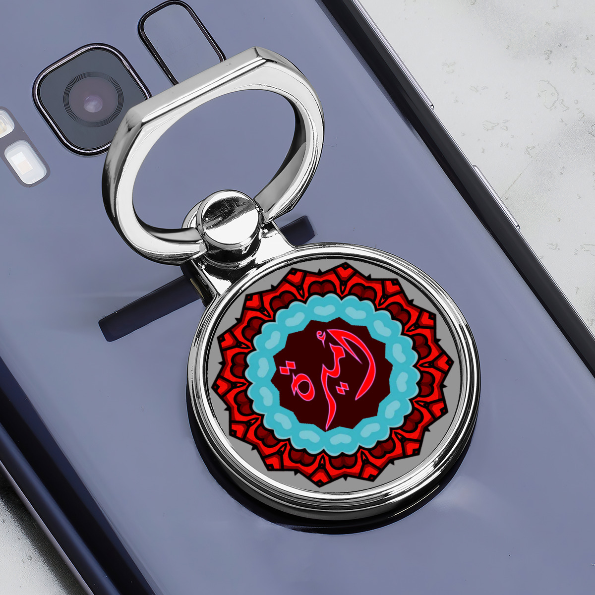 حامل للهاتف المحمول دائري متعدد الوظائف من المعدن بأسم أميره - الصورة 3