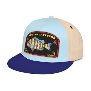 قبعة بحافة مسطحة كاملة العرض لمحبي صيد السمك ، بوليستر