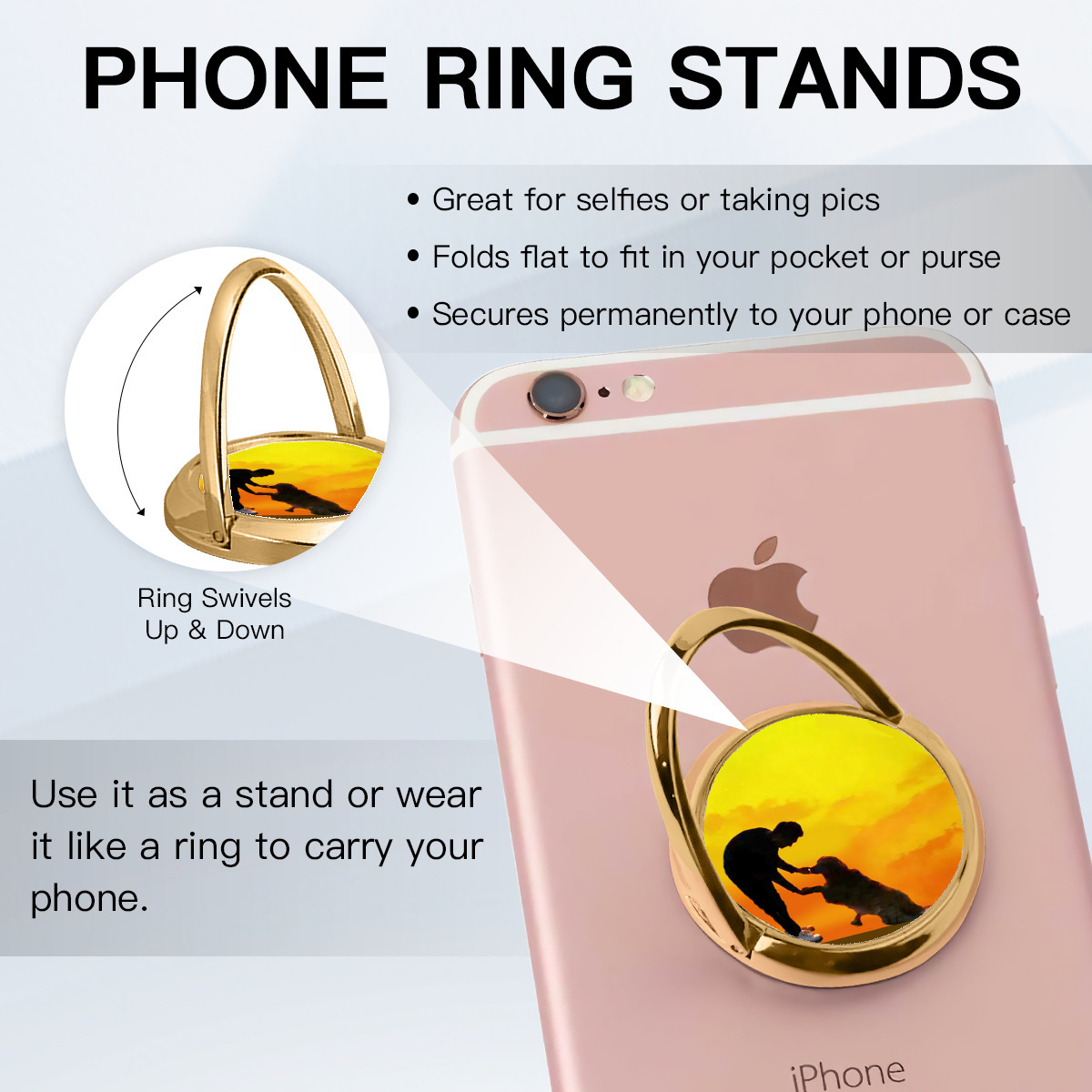 حامل دائري للهاتف الجوال من المعدن - الصورة 4