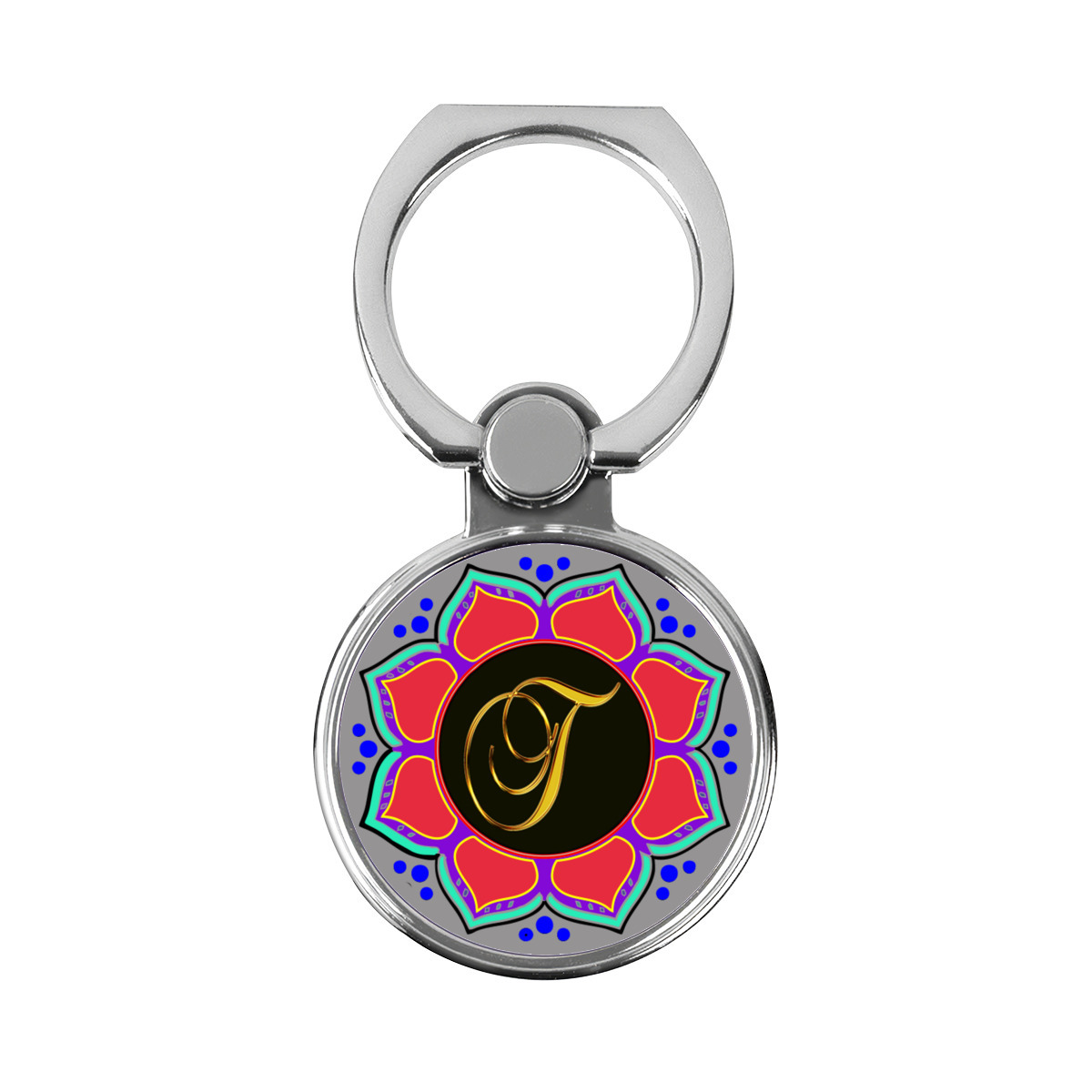 Jحامل للهاتف المحمول دائري متعدد الوظائف من المعدن حرف - الصورة 8