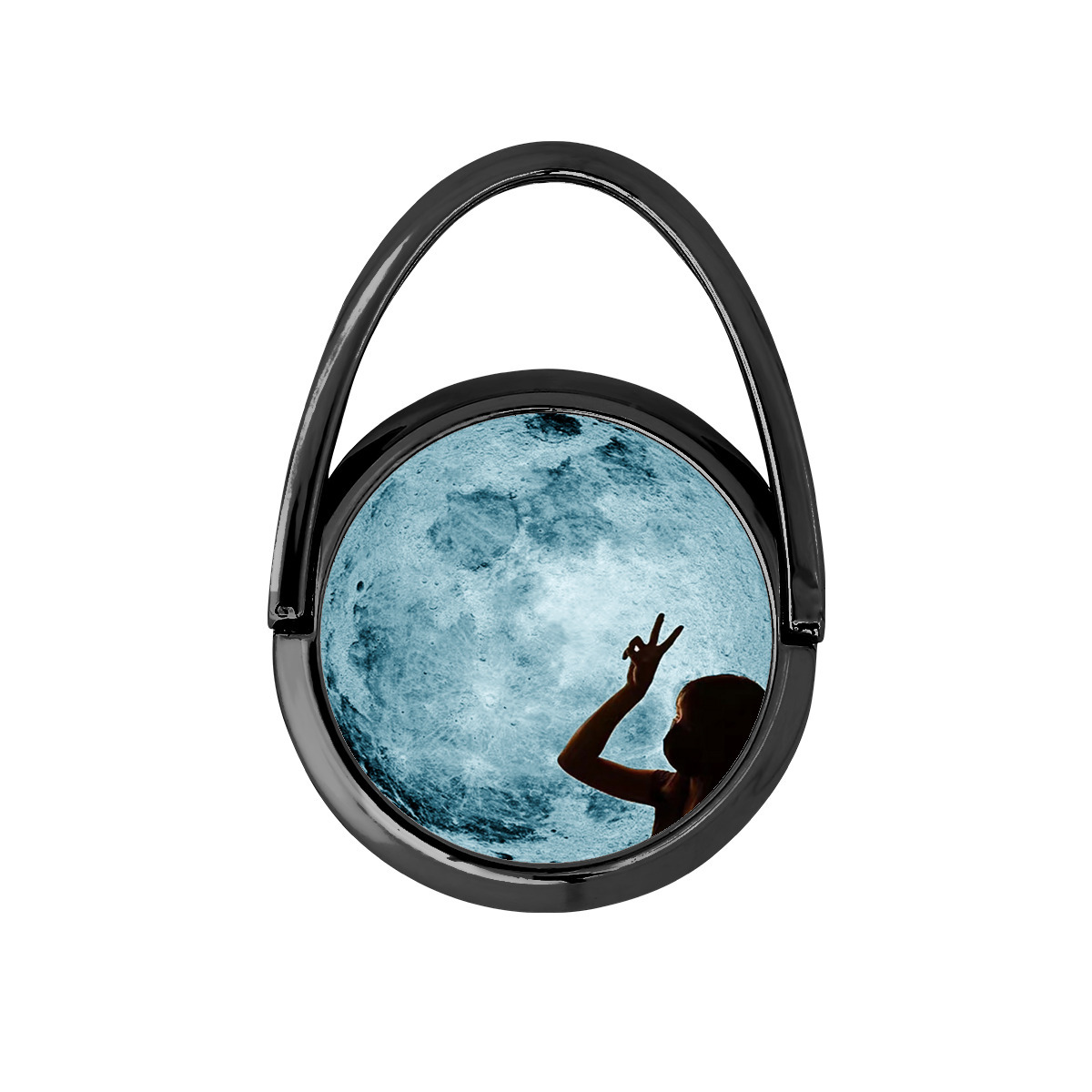 حامل دائري للهاتف الجوال من المعدن نمط القمر - الصورة 10