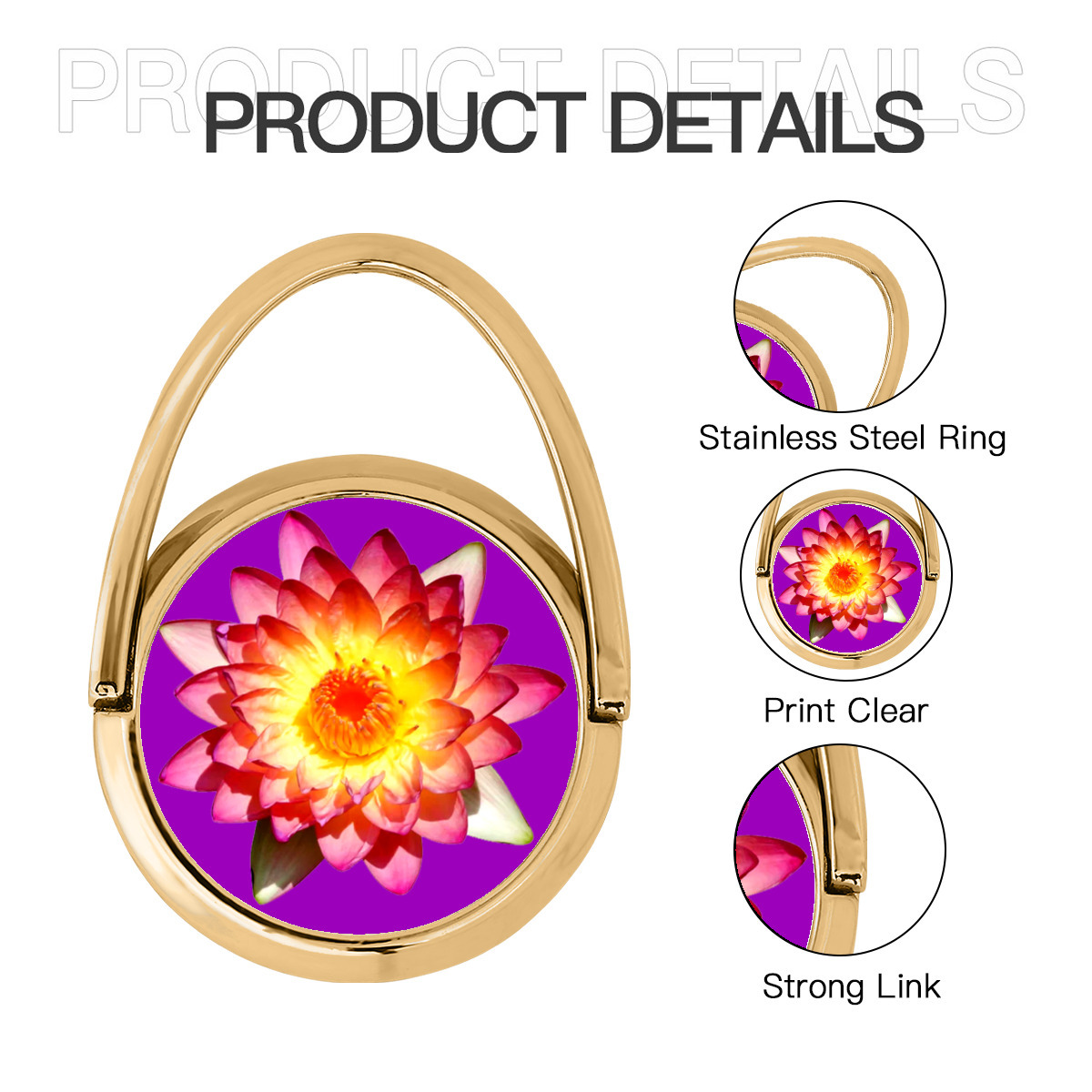 حامل لهاتف الموبايل نمط لزهرة الزنبق المائي - الصورة 5