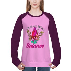 سويت شيرت نسائي بأكمام طويلة مطبوع