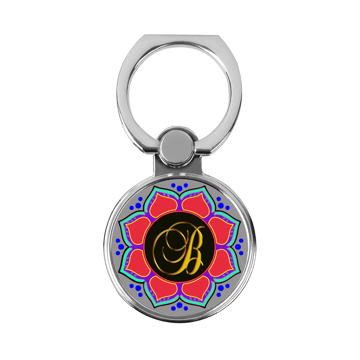 Bحامل للهاتف المحمول دائري متعدد الوظائف من المعدن حرف - الصورة 8