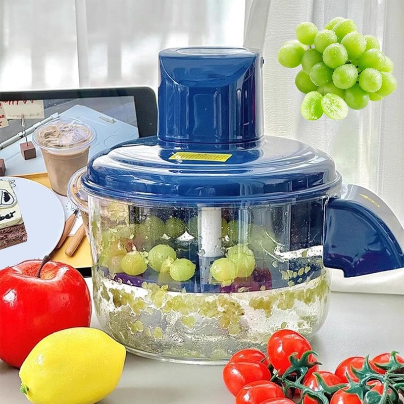 أداة تقشير العنب والثوم الكهربائية الأوتوماتيكية - أداة تقشير شديدة التحمل للاستخدام التجاري والمنزلي في المطبخ مع محرك أزرق، قابلة لإعادة الشحن، تصميم سهل التنظيف، أداة تقشير الفاكهة والخضروات للعنب والثوم والتوت - مثالية للمطاعم، أداة تقشير الفاكهة
