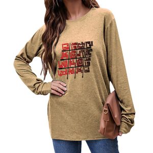 تيشيرت نسائي بأكمام طويلة