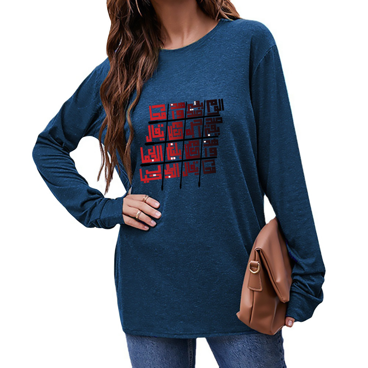 تيشيرت نسائي بأكمام طويلة - الصورة 9