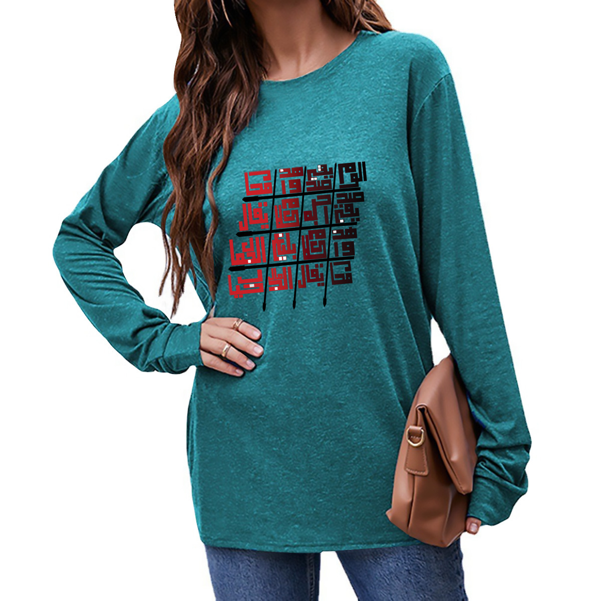 تيشيرت نسائي بأكمام طويلة - الصورة 8