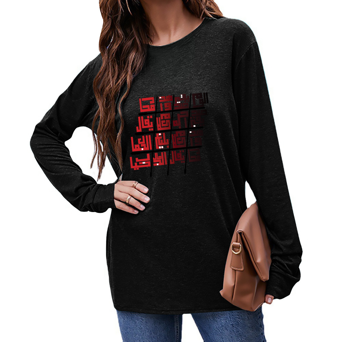 تيشيرت نسائي بأكمام طويلة - الصورة 6